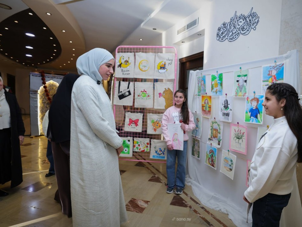 عقيلة السيد الرئيس تزور ميتم الجمعية الخيرية الإسلامية في حمص