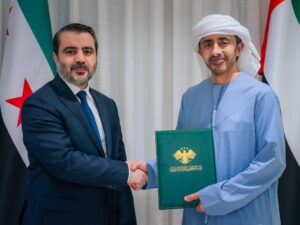 الشيباني يسلّم نظيره الإماراتي رسالة خطية من الرئيس الشرع إلى رئيس دولة الإمارات