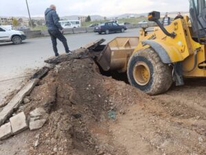 محافظة دمشق: استجابة عاجلة لمعالجة انهيار في طريق المتحلق الجنوبي