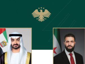 الرئيس الشرع يؤكد في اتصال مع بن زايد تضامن سوريا مع الإمارات والدول العربية