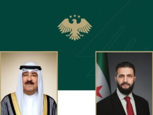 الرئيس الشرع يؤكد لأمير دولة الكويت رفض سوريا أي انتهاك لسيادة الدول العربية