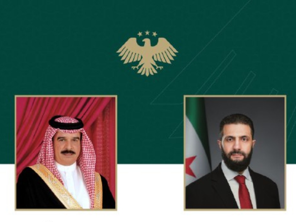 الرئيس الشرع يؤكد في اتصال هاتفي مع ملك البحرين تضامن سوريا مع المملكة