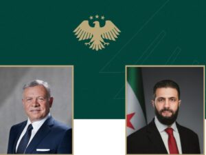 الرئيس الشرع يبحث هاتفياً مع العاهل الأردني تطورات التصعيد في المنطقة