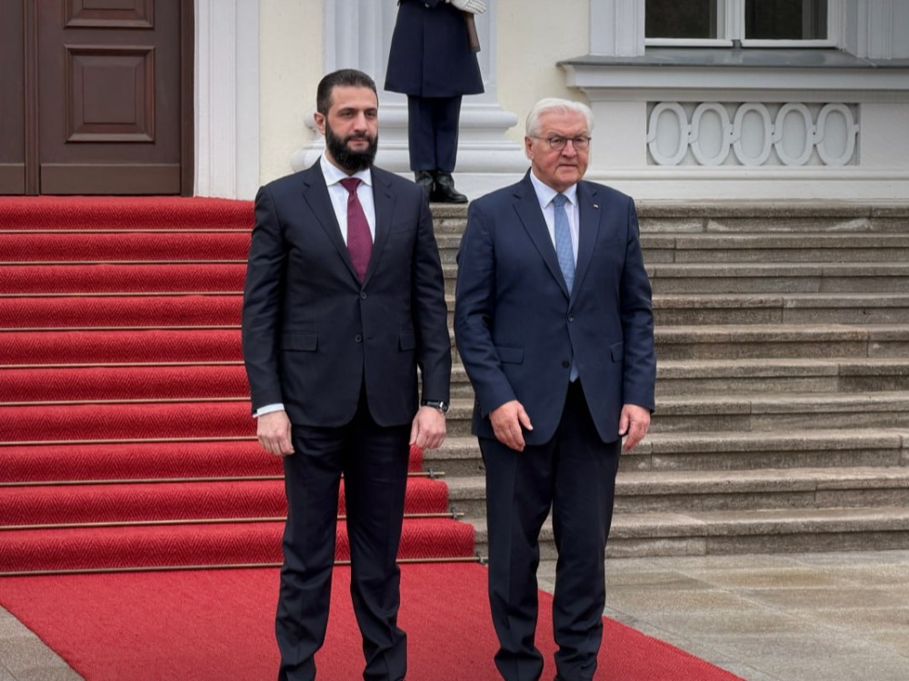 الرئيس الشرع يلتقي نظيره الألماني في أول زيارة رسمية لبرلين