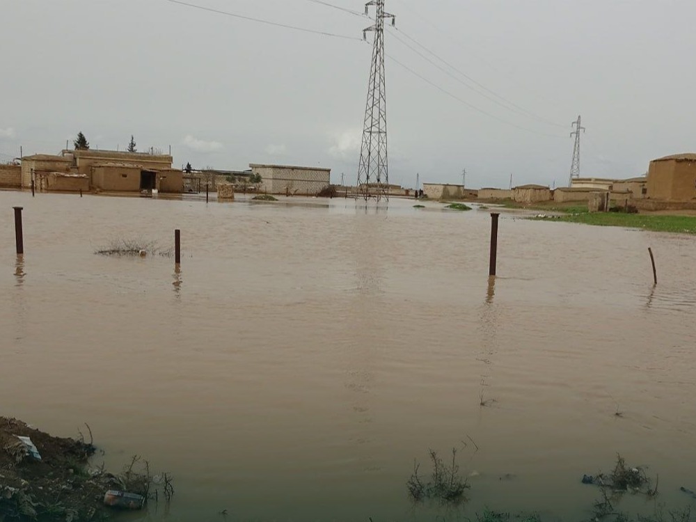 غرق أكثر من 400 منزل في تل حميس بريف الحسكة