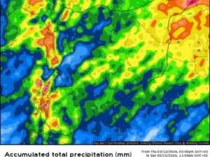 وزارة الطوارئ تحذر منخفض جوي عاصف وتدعو لتجنب مجاري السيول