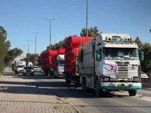 برعاية المحافظة.. قافلة مساعدات جديدة تدخل السويداء