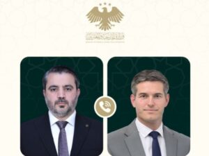 الشيباني يبحث مع نظيره الهولندي التعاون في ملفات إعادة الإعمار والاقتصاد والتنمية