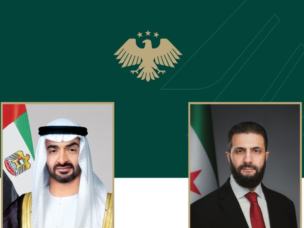 الرئيس الشرع يؤكد باتصال هاتفي مع رئيس الإمارات على عمق العلاقات الأخوية