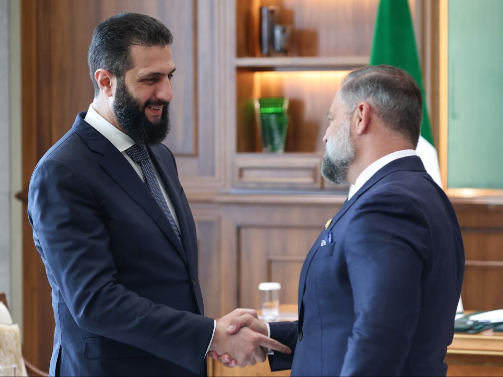 الرئيس الشرع يبحث مع عضو بالكونغرس الأوضاع الإقليمية والدولية