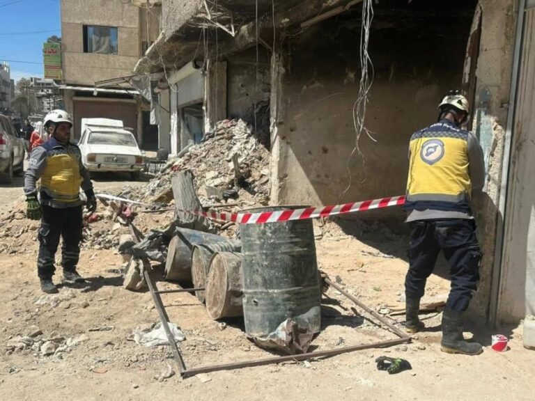 استجابة فورية لهبوط طُرقي في مخيم فلسطين بدمشق