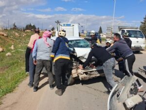 الدفاع المدني: وفاة خمس أشخاص وإصابة 11 آخرين بحوادث سير في عموم البلاد