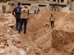 الهيئة الوطنية للمفقودين تستجيب لبلاغ بوجود رفات بشرية في مدينة دوما