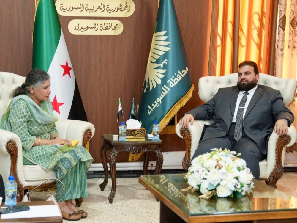محافظ السويداء يبحث مع مفوضية الأمم المتحدة لحقوق الإنسان ملفي العودة والتعليم