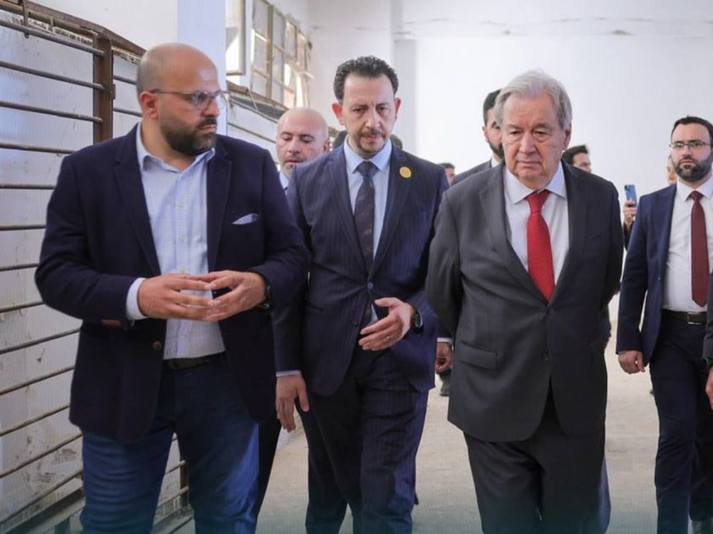 جولة في سجن صيدنايا يجريها الأمين العام للأمم المتحدة أنطونيو غوتيريش