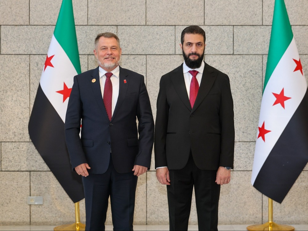 الرئيس الشرع يتقبل أوراق اعتماد سفير التشيك لدى سوريا