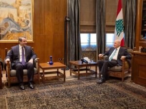 خلال زيارته إلى بيروت.. الشيباني يلتقي رئيس الحكومة اللبنانية ورئيس مجلس النواب