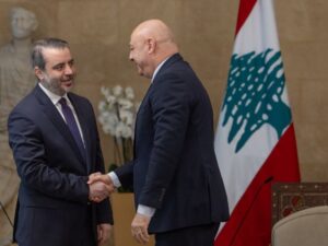 الرئيس اللبناني خلال لقاءه الشيباني: لبنان متمسك بإقامة علاقات أخوية بين البلدين