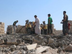 وفاة عاملين إثر انهيار سقف منزل قيد الإنشاء بريف إدلب الجنوبي