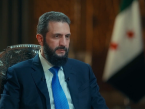 رئيس الجمهورية العربية السورية أحمد الشرع في مقابلة مع قناة الجزيرة