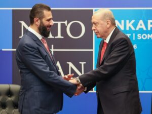 الرئيس الشرع يلتقي نظيره التركي على هامش قمة الناتو في أنقرة