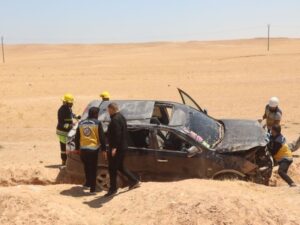13 إصابة في حوادث سير وحرائق شهدتها عدة محافظات يوم أمس