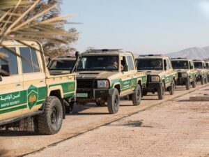 قيادة أمن البادية تستعرض آلياتها بالهوية البصرية الوطنية