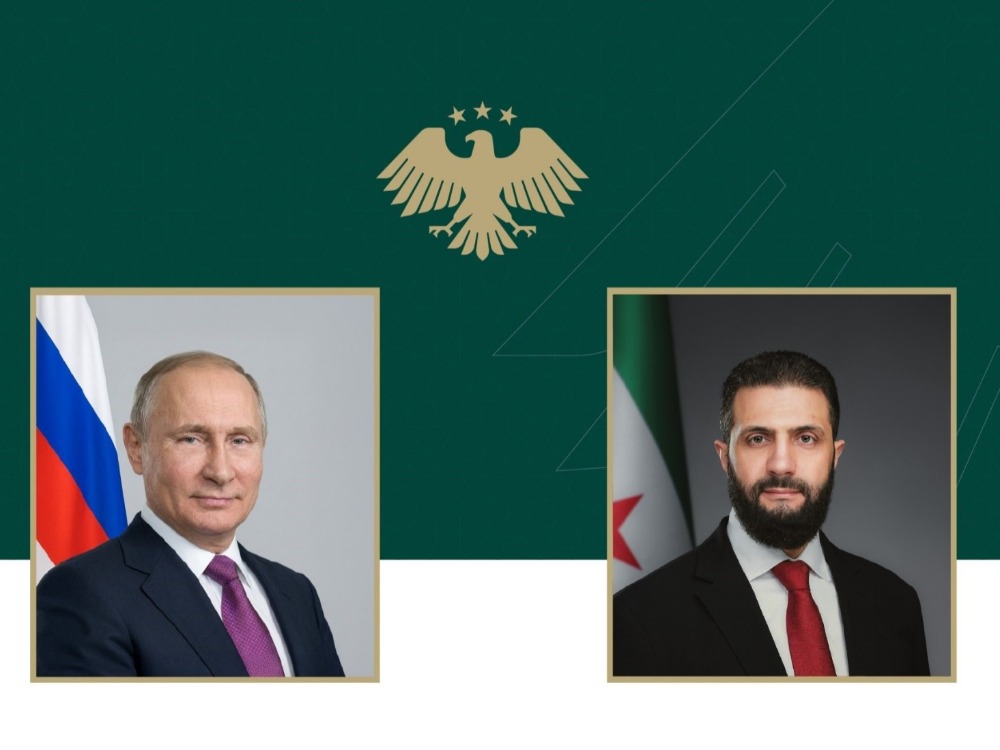 الرئيس الشرع يبحث في اتصال هاتفي مع نظيره الروسي العلاقات الثنائية بين البلدين