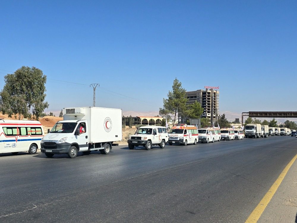 Humanitarian convoys around the city of Sweida