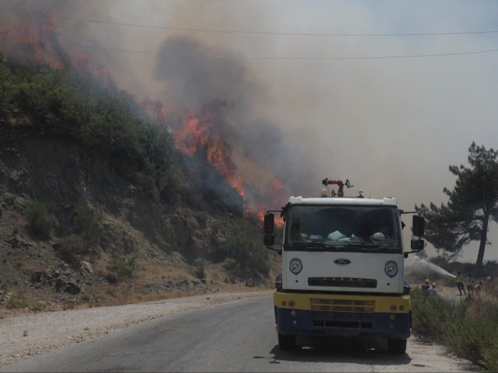A fire broke out again in Kasab, Latakia countryside.