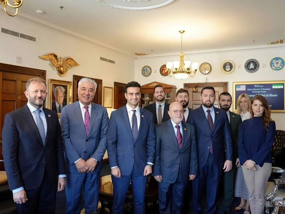 Dr. Nidal Al-Shaar met with two members of the US Congress الشعار يبحث مع عضوين من الكونغرس الأمريكي تعزيز الشراكات الاقتصادية
