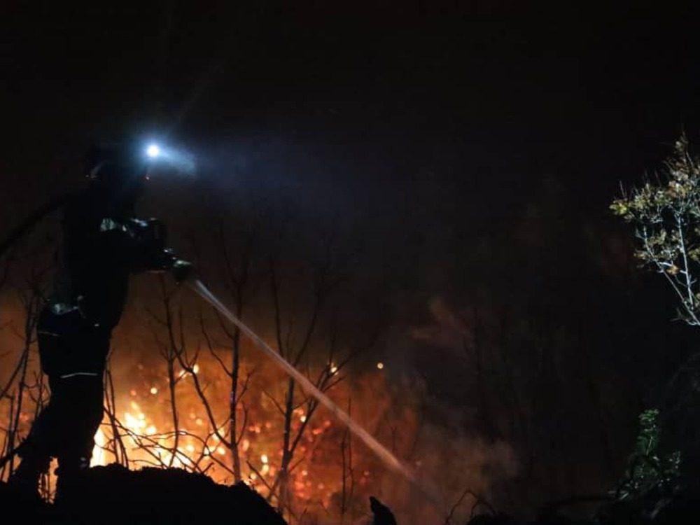 الدفاع المدني يسيطر على حريق ضخم في قرية باشورة في ريف اللاذقية