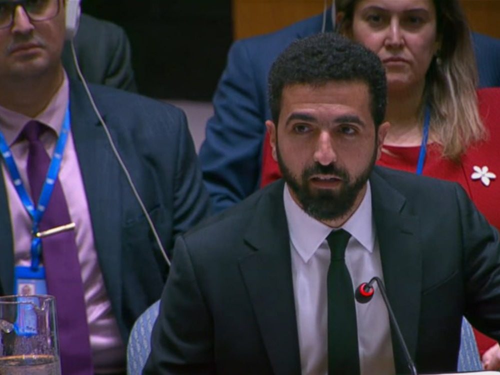 Ibrahim Al-Albi مندوب سوريا في مجلس الأمن: نعمل على بلسمة الجرح في السويداء الحبيبة