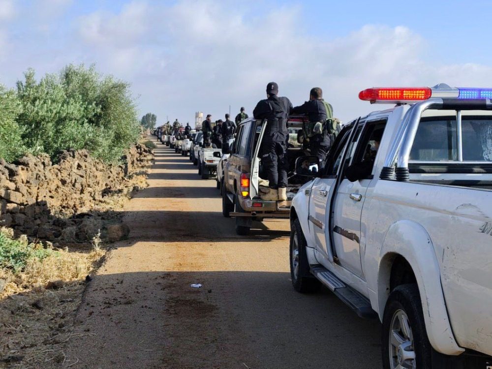 Internal Security Forces arrest four people after a security campaign in the Daraa countryside.