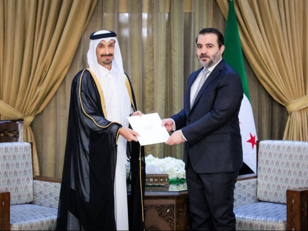 الشيباني يتسلم أوراق اعتماد القائم بأعمال دولة قطر