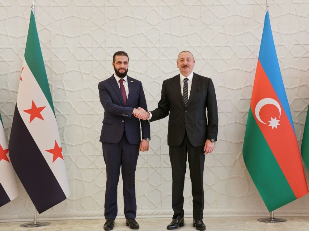 Mr. President Ahmed Al-Sharaa and President of Azerbaijan Ilham Aliyev