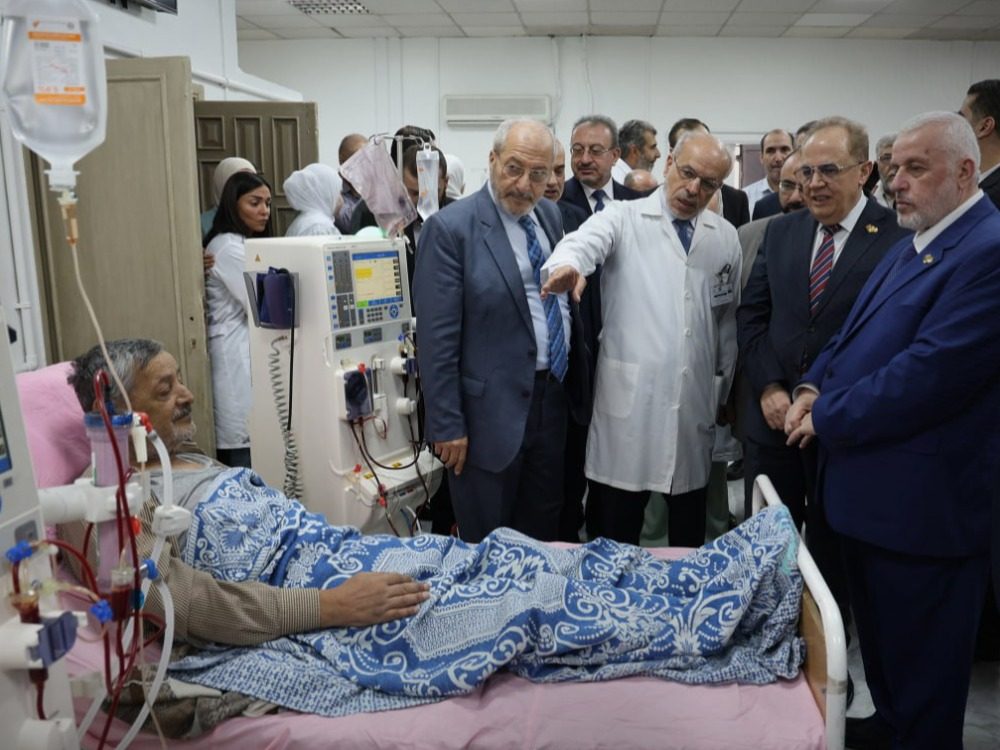 Opening of the kidney dialysis and magnetic resonance imaging departments at Al-Mouwasat Hospital in Damascus افتتاح قسمي غسيل الكلية والرنين المغناطيسي بمشفى المواساة في دمشق