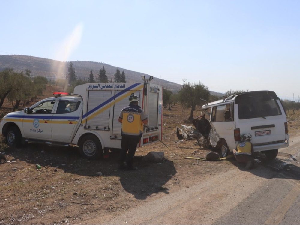 وفاة شخصين وإصابة 5 أطفال بحادث سير شمال حلب