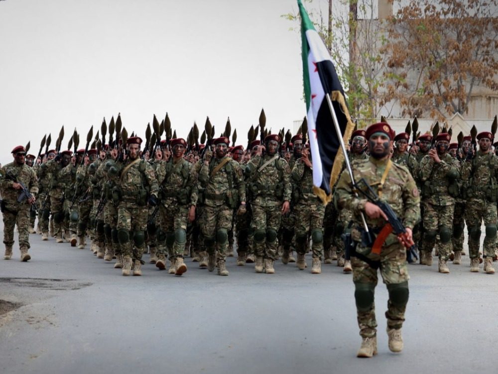 في الذكرى الأولى للتحرير مسيرات عسكرية تجوب المحافظات السورية احتفاء بالنصر